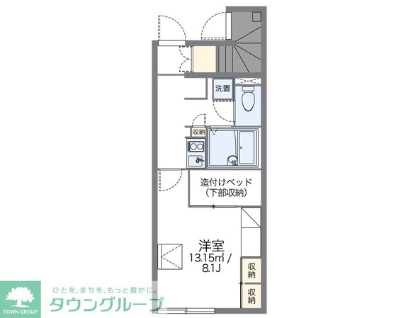 レオパレスオークヒルズCの物件間取画像